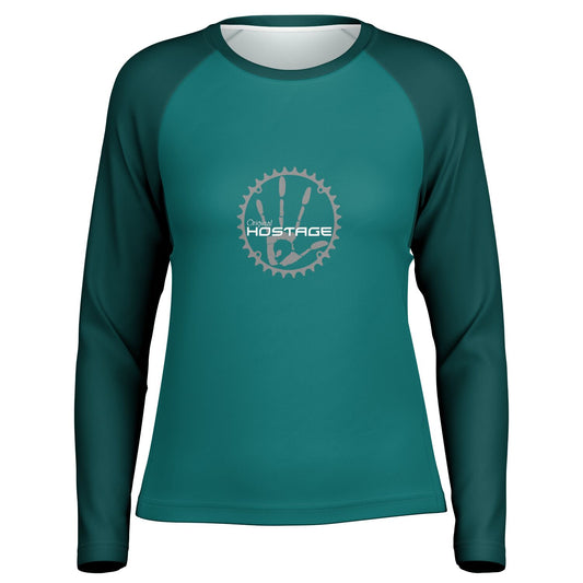 Original Hostage Teal Women's Long Sleeve Performance Jersey